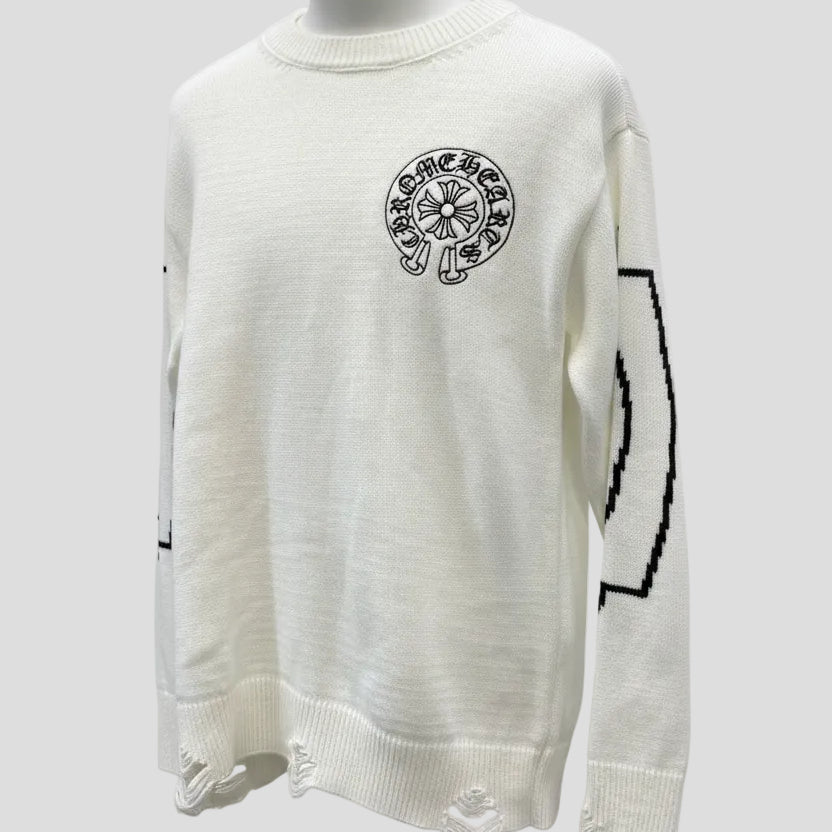 Chrome Hearts White Knitwear – dripmode.gr