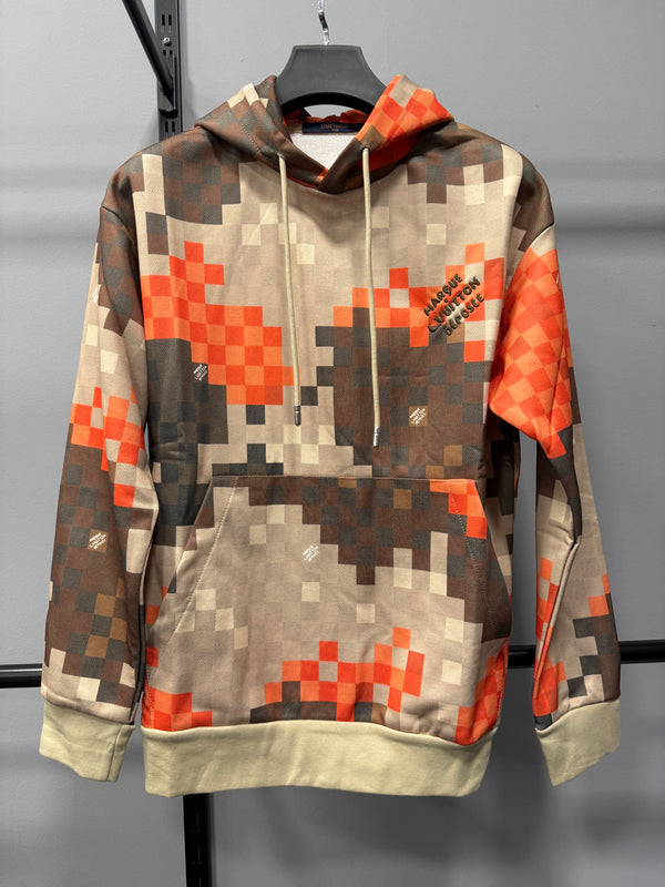 Lv Damier Beige/Orange Hoodie