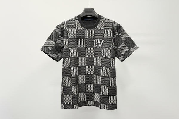 Lv Black/Grey Damier T-shirt