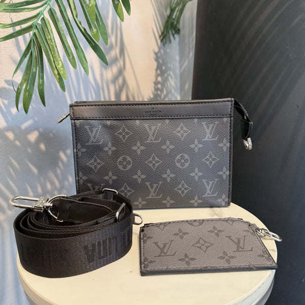 Lv Pochette Voyage Cross Body Monogram Black