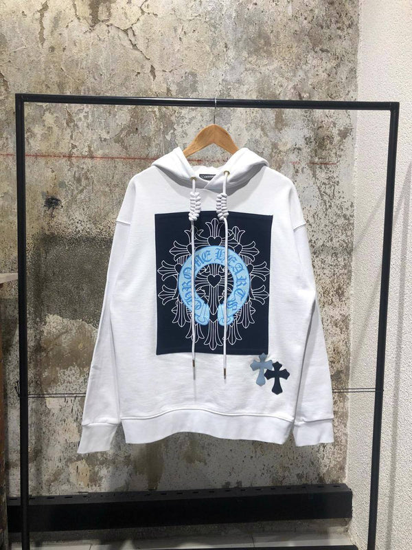Chrome Hearts White/Blue Hoodie