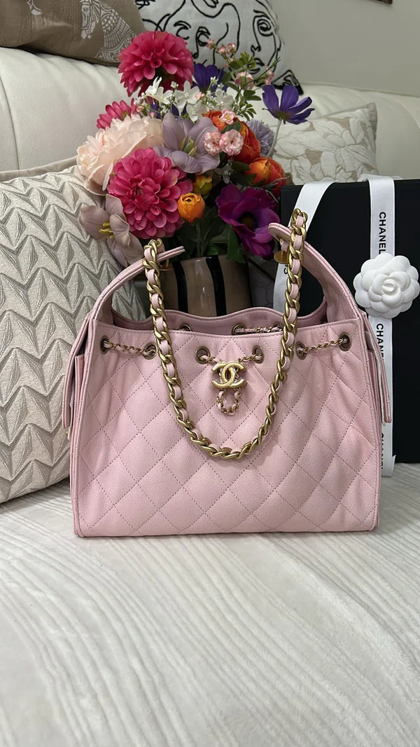 Chanel 25 Pink Medium Caviar Leather