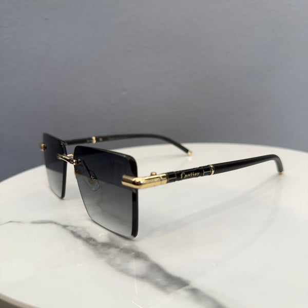 Cartier Black/Gold/Green Sunglasses