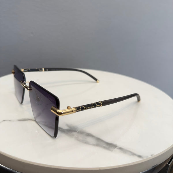 Cartier Black/Gold/Blue Sunglasses