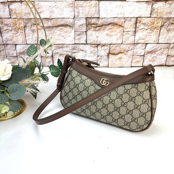 GG Ophidia Brown Small Handbag