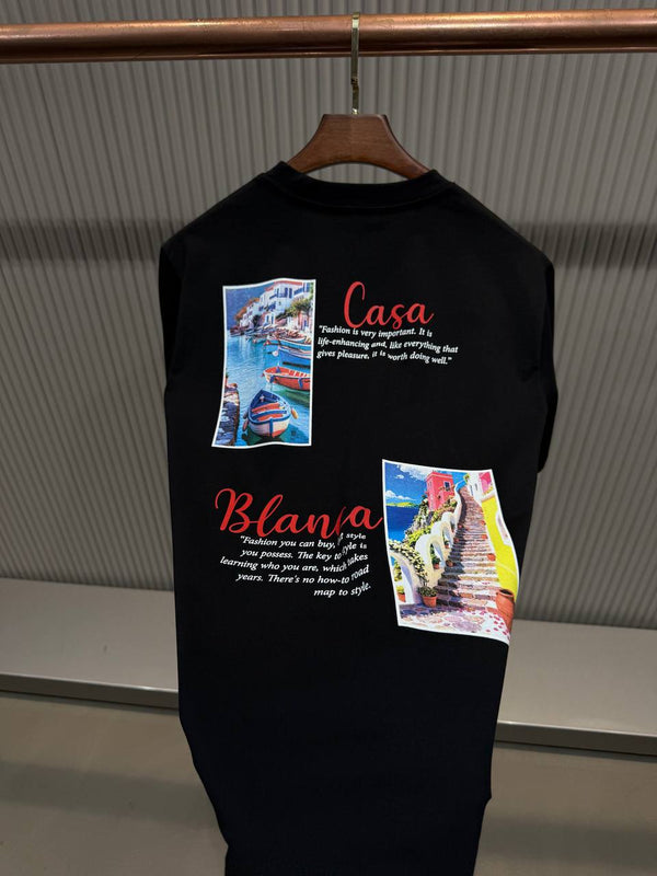 Casablanca Black T-shirt SKU-100