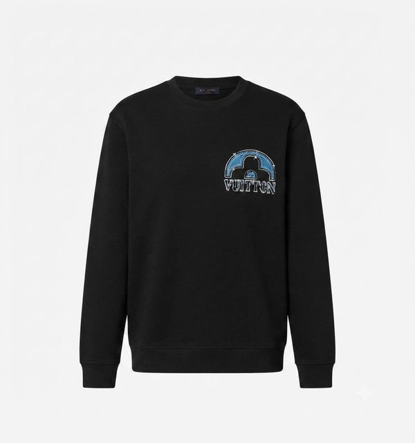 Lv Black/Jeans Crewneck