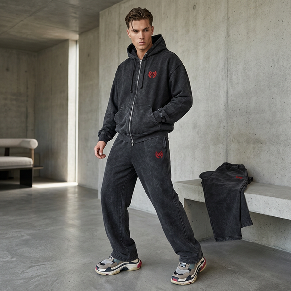 Balenciaga Black/Red Tracksuit
